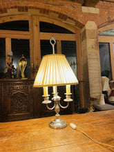 Load image into Gallery viewer, Bouillotte Triple Branch Lamp - Silver Plated - French Empire - Napoleonic