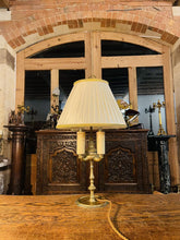 Load image into Gallery viewer, Antique 4 Arm Bouilotte Lamp, Solid Brass, Early 20th Century