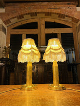 Load image into Gallery viewer, Pair Of Vintage Brass Artillery Shell Casings As Table Lamps, Military Lamp