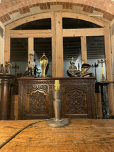 Load image into Gallery viewer, Antique Hand Beaten Pewter Table Lamp, Rewired