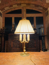 Load image into Gallery viewer, Antique 4 Arm Bouilotte Lamp, Solid Brass, Early 20th Century