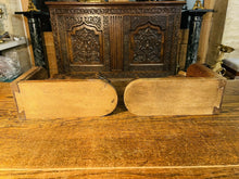 Load image into Gallery viewer, Antique Hand Carved English Oak Dog Bookends, Arts & Crafts