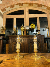 Load image into Gallery viewer, Louis XVI Style Gilded Bronze Bedside ‘Boudoir’ Table Lamps, Signed Pair