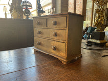 Load image into Gallery viewer, Antique Pine Tabletop Storage Chest of Drawers, Cabinet, Desktop, Original Paint