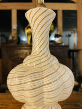 Load image into Gallery viewer, Murano Latticino Ribbon Glass Table Lamp By ‘Dino Martens’ Mid Century