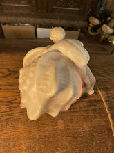 Load image into Gallery viewer, Antique Baroque Hand Carved Alabaster Table Lamp Of Cherub & Sea Shell,