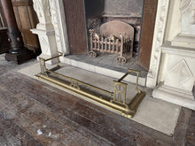 Load image into Gallery viewer, c1905 Antique Neo-Classical Brass Fire Fender Hearth Fire Guard
