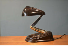 Load image into Gallery viewer, Genuine Authentic Brevette Bakelite lamp Brown By Gustave Miklos For Jumo