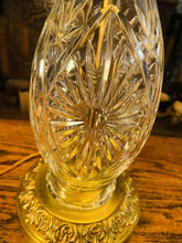 Load image into Gallery viewer, French Cut Crystal & Brass Table Lamp “Cristal D’albert” Vintage
