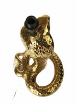 Load image into Gallery viewer, Rare Tommaso Barbi "COBRA" Gold Glazed Ceramic Lamp, 1970