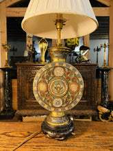 Load image into Gallery viewer, Large Antique Chinese Champleve Cloisonné Enamel Bronze Table Lamp