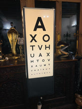 Load image into Gallery viewer, VINTAGE OPTICIANS EYE TEST LIGHT, FLOOR STANDING LAMP- RARE, BAR, MAN CAVE