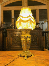 Load image into Gallery viewer, Antique Louis XVI Gilded Brass Table Lamp,