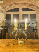 Load image into Gallery viewer, Antique Louis XVI Style Bronze And Porcelain Table Lamp, Sevres Style