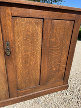 Load image into Gallery viewer, Early 20th Century Antique Quartersawn Oak School Cabinet, Housekeepers Cupboard