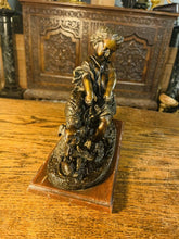 Load image into Gallery viewer, A.J Peiffer (French, 1832-1886) Bronze Group Of Putto With A Setter On Marble