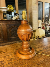 Load image into Gallery viewer, Antique Jacobean Style Hand Carved Oak Table Lamp