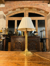 Load image into Gallery viewer, Antique 19th C English Brass Corinthian Table Lamp, Rewired