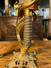 Load image into Gallery viewer, 19th Century Antique Prussian Officers Sword Candlestick Pair