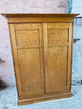 Load image into Gallery viewer, Early 20th Century Antique Quartersawn Oak School Cupboard, Housekeepers
