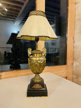 Load image into Gallery viewer, Pair Of Gilded “Townley Vase” Urn Table Lamps On Marble Base, Neo-Classical