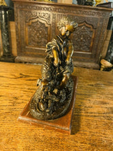 Load image into Gallery viewer, A.J Peiffer (French, 1832-1886) Bronze Group Of Putto With A Setter On Marble