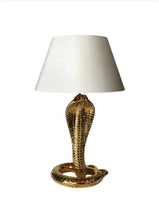 Load image into Gallery viewer, Rare Tommaso Barbi "COBRA" Gold Glazed Ceramic Lamp, 1970
