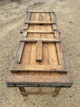 Load image into Gallery viewer, VINTAGE RUSTIC FOLDING PINE TRESTLE TABLE WEDDING EVENT KITCHEN DINING DESK 6ft