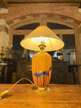 Load image into Gallery viewer, Vintage Murano Glass Table Lamp With Gold Plated Fittings