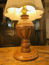 Load image into Gallery viewer, Antique Jacobean Style Hand Carved Oak Table Lamp