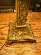 Load image into Gallery viewer, 19th Century Gothic Bronze Table Lamp, Pugin Style (pair Available)