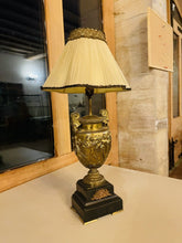 Load image into Gallery viewer, Pair Of Gilded “Townley Vase” Urn Table Lamps On Marble Base, Georgian Classical