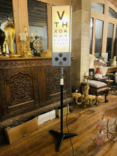Load image into Gallery viewer, VINTAGE OPTICIANS EYE TEST LIGHT, FLOOR STANDING LAMP- RARE, BAR, MAN CAVE