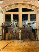 Load image into Gallery viewer, Antique Hand Beaten Pewter Table Lamp, Rewired