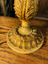 Load image into Gallery viewer, Pair Of Antique Italian Venetian Carved Giltwood , Polychrome Table Lamps
