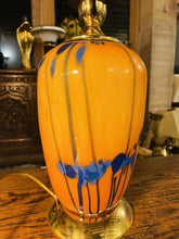 Load image into Gallery viewer, Vintage Murano Glass Table Lamp With Gold Plated Fittings