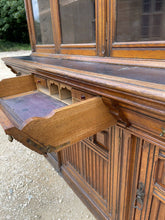 Load image into Gallery viewer, Antique English Oak Library Bookcase, Arts & Crafts Style