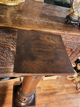 Load image into Gallery viewer, 19th Century Carved Oak Column Pedestal, Plant Stand, Plinth