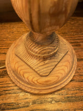 Load image into Gallery viewer, Rustic French Farmhouse Chic Table Lamp, Antique Pitch Pine Lamp