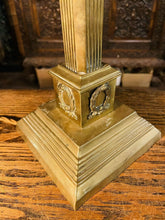 Load image into Gallery viewer, Antique Victorian Brass Oil Lamp, Table Lamp, “English Juno” By Veritas