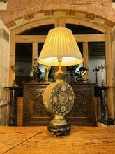 Load image into Gallery viewer, Large Antique Chinese Champleve Cloisonné Enamel Bronze Table Lamp