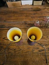 Load image into Gallery viewer, Vintage French Glass Uplighter Table Lamps, Conical, MCM