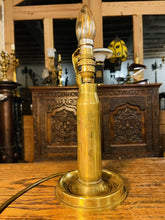 Load image into Gallery viewer, Pair Of Vintage Brass Artillery Shell Casings As Table Lamps, Military Lamp