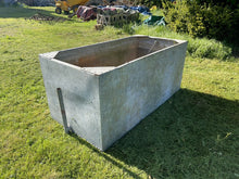 Load image into Gallery viewer, Huge Galvanised 19th Century Riveted Water Tank / Planter, From Stately Home