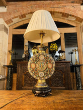 Load image into Gallery viewer, Large Antique Chinese Champleve Cloisonné Enamel Bronze Table Lamp