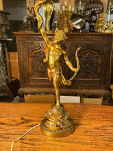 Load image into Gallery viewer, Antique 19th Century Cherub ‘Eros’ Solid Bronze Table Lamp