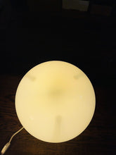 Load image into Gallery viewer, Mid Century Vintage Teak Table Lamp, Copper & Opaline Glass