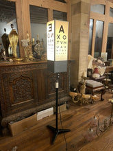 Load image into Gallery viewer, VINTAGE OPTICIANS EYE TEST LIGHT, FLOOR STANDING LAMP- RARE, BAR, MAN CAVE