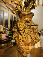 Load image into Gallery viewer, Large 19th Century Louis XVI Breccia Marble & Ormolu Bronze Table Lamp,