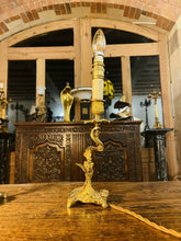 Load image into Gallery viewer, Antique Louis XV Style Bedside Lamps, Pair Table Lamps, French Ormolu Bronze